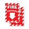 Signmission Fire Extinguisher with Arrow OSHA ANSI Sign, Vinyl Decal, 7in W x 10in L, 2PK OS-2PACK-MISC-D-710-L-19492 - alternate 1